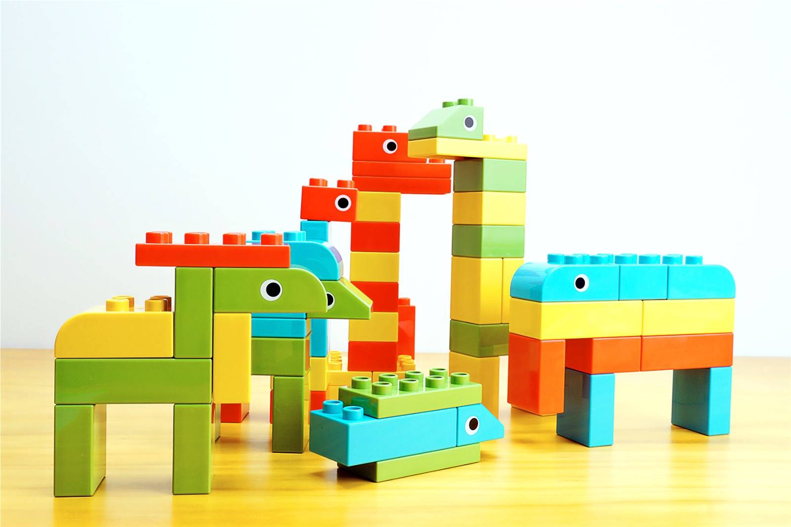 米兔大颗粒积木动物乐园开箱