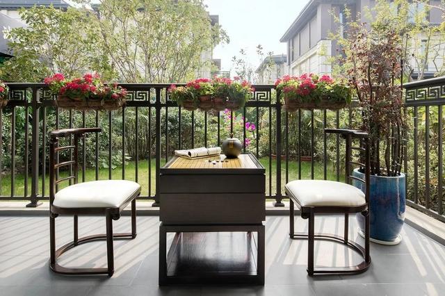 180㎡新中式古风书房精致清雅大阳台真是惬意极了