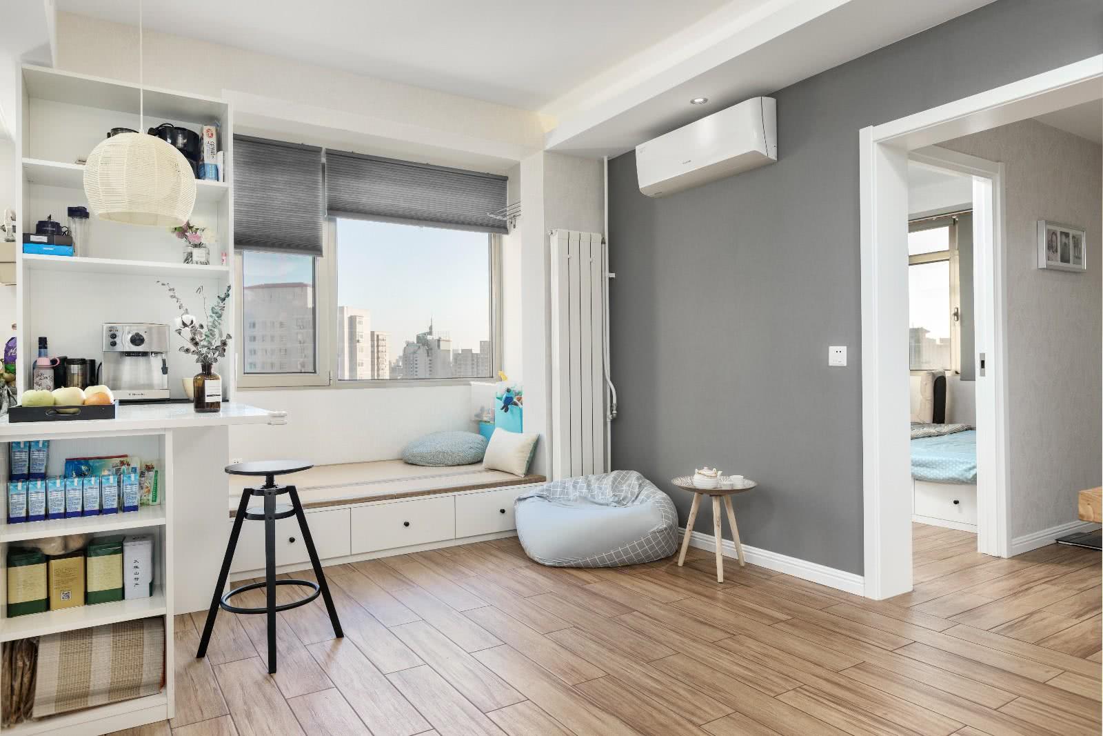 60平米小户型,也能有三个卧室,还通透敞亮,温馨舒适,超实用|装修|储物