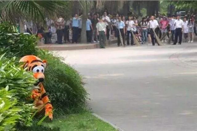 人模仿老虎的动作图片