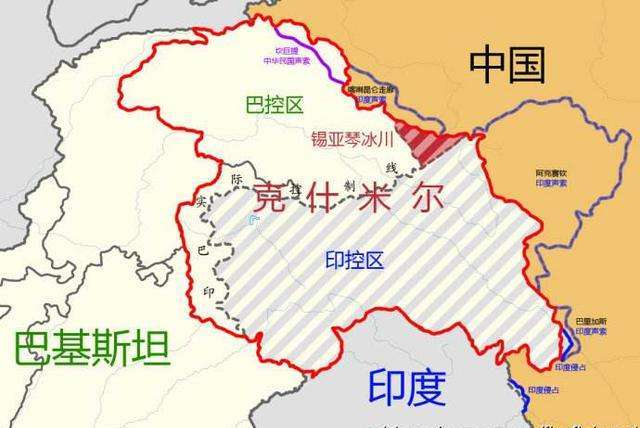 中国与印度交界地图图片
