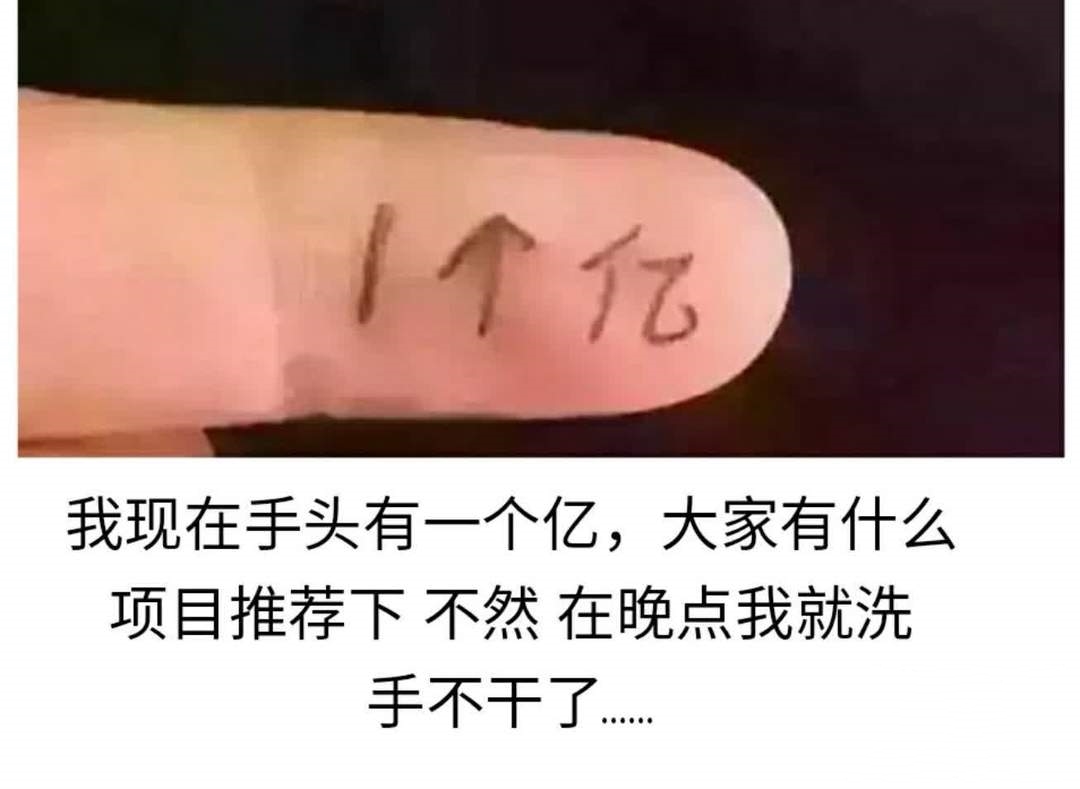 想到发财的套路了, 比如召集一万人,每人出资一万元,一共就是一个亿