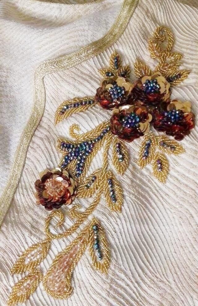 珠绣花衣裳,不一样的美,珠绣要用什么样的布和线?