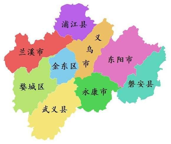 浙江省的一个地级市,下面的一个县和市名字相反!