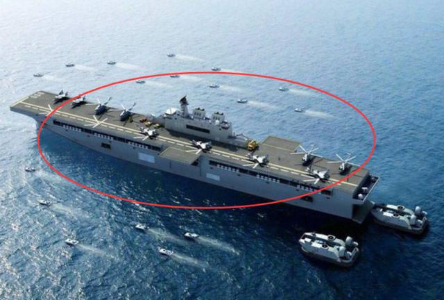 国之重器中国075型两栖登陆舰浮出水面用途比航母还广泛