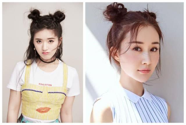 杨颖赶潮流,扎两条小辫子配哪吒头,新发型又美了!