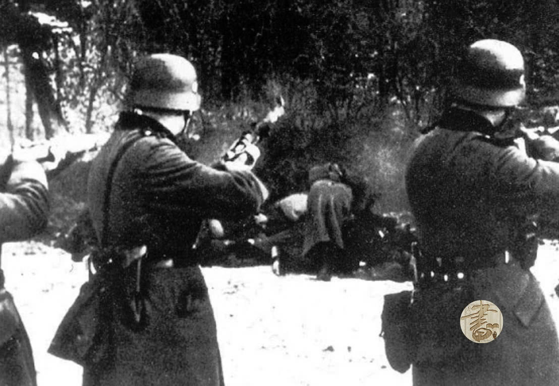 老照片:德占时期的波兰,犹太裔人被德军大肆枪杀