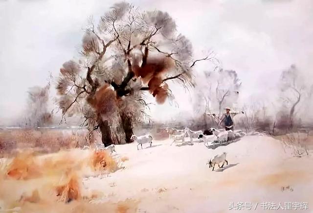 色彩高雅,笔法洒脱,关维兴12幅风土人情水彩画欣赏