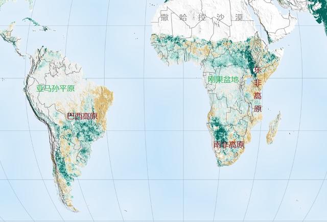非洲植被分布示意图图片