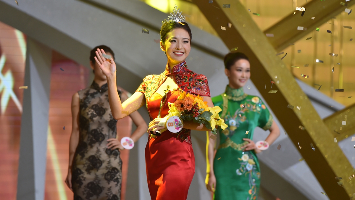 8号选手卢琳夺得冠军 2018中华小姐环球大赛总决赛绚丽收官