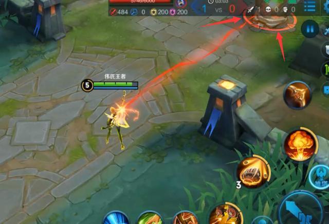 王者荣耀娱乐玩法 金光闪闪的米莱狄射程能全图攻击