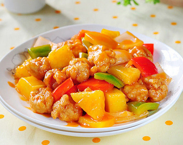 酸酸甜甜超好吃,菠萝咕咾肉详细做法|菠萝|生粉|红椒_新浪网