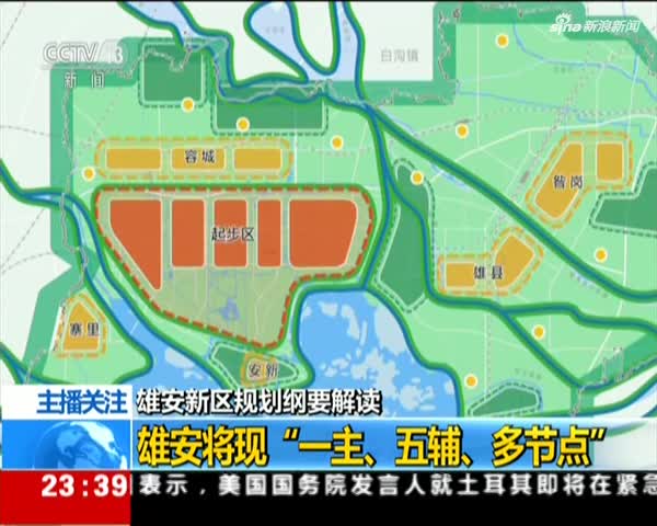 雄安新区规划纲要解读:雄安将现"一主,五辅,多节点"