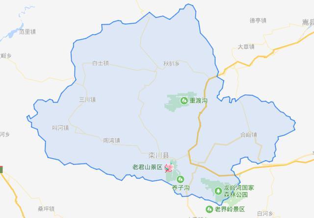 栾川县区域图图片