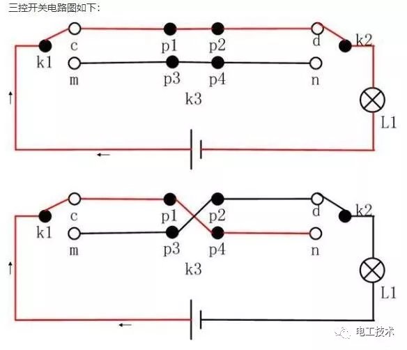 多控電路懂嗎詳解雙控三控多控開關電路圖