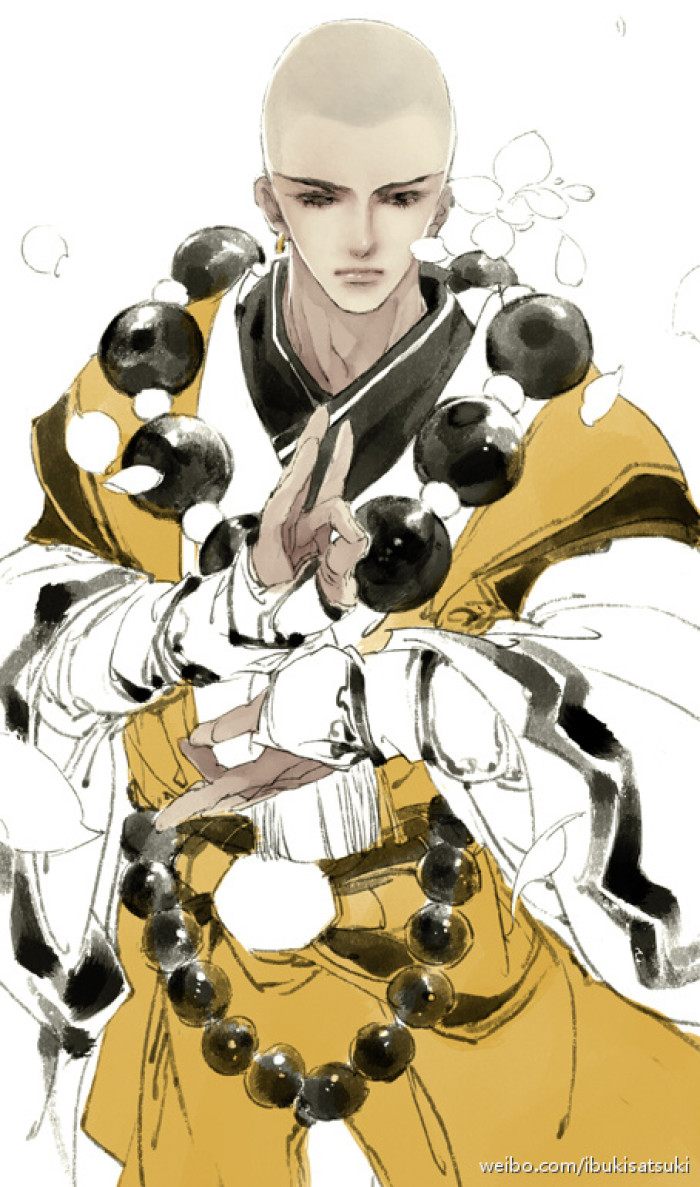 原来二次元连和尚都这么帅,男人看了心动,女人看了心痛