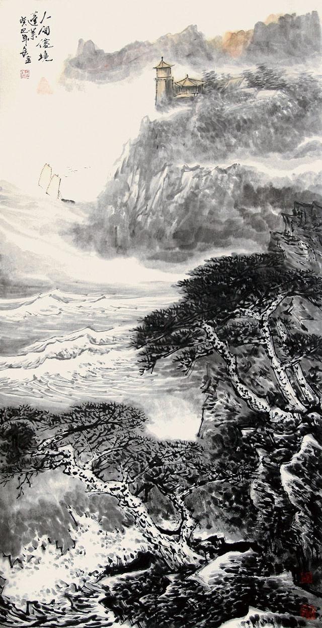 水墨大海,可以观,可以听!——山东陶安金作品赏析!