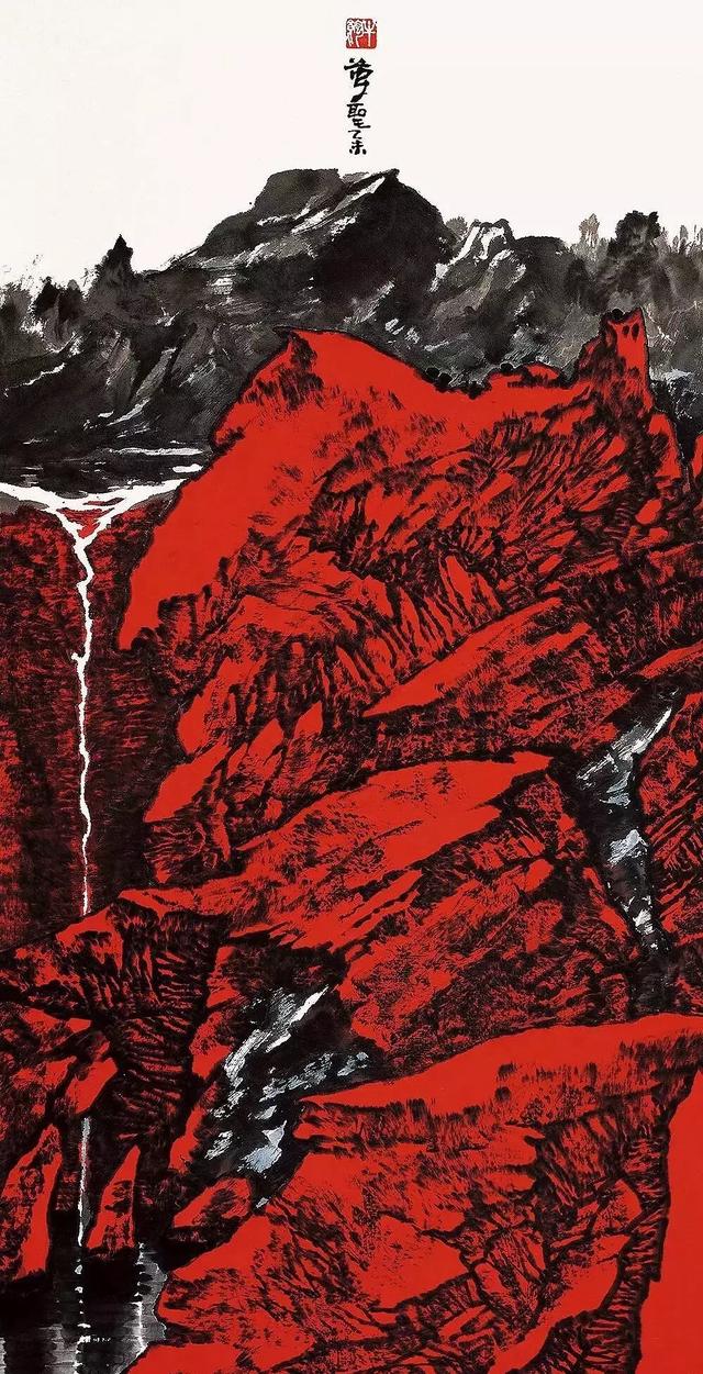 永恒的红色把自己一生嫁给天山的山水画家