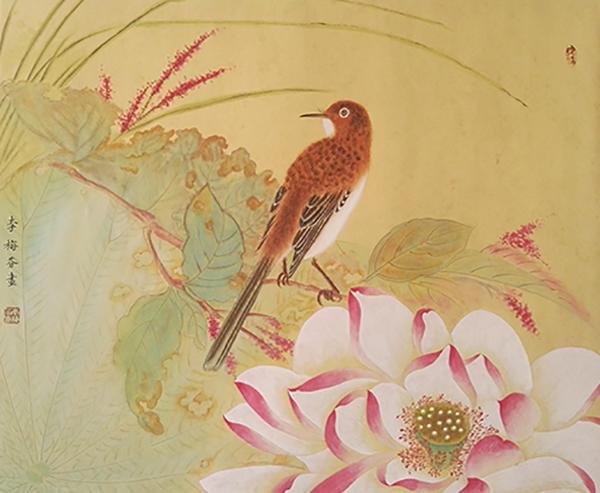 工笔画名家李梅芬