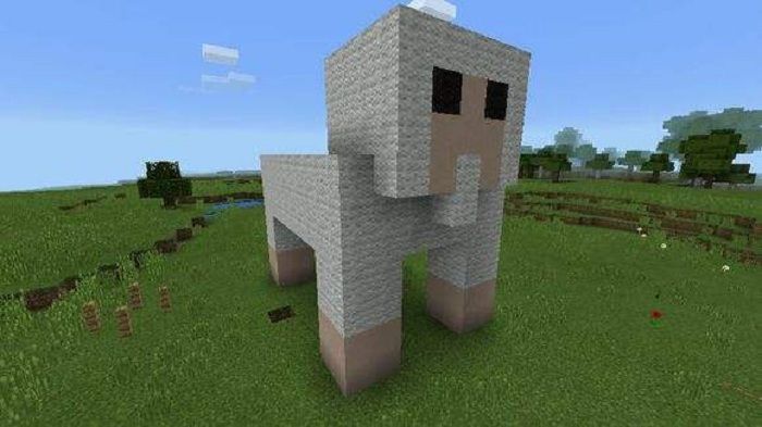 是一个雕塑的浇筑,这个建筑看起来就是一个羊驼吧,或者是小山羊?