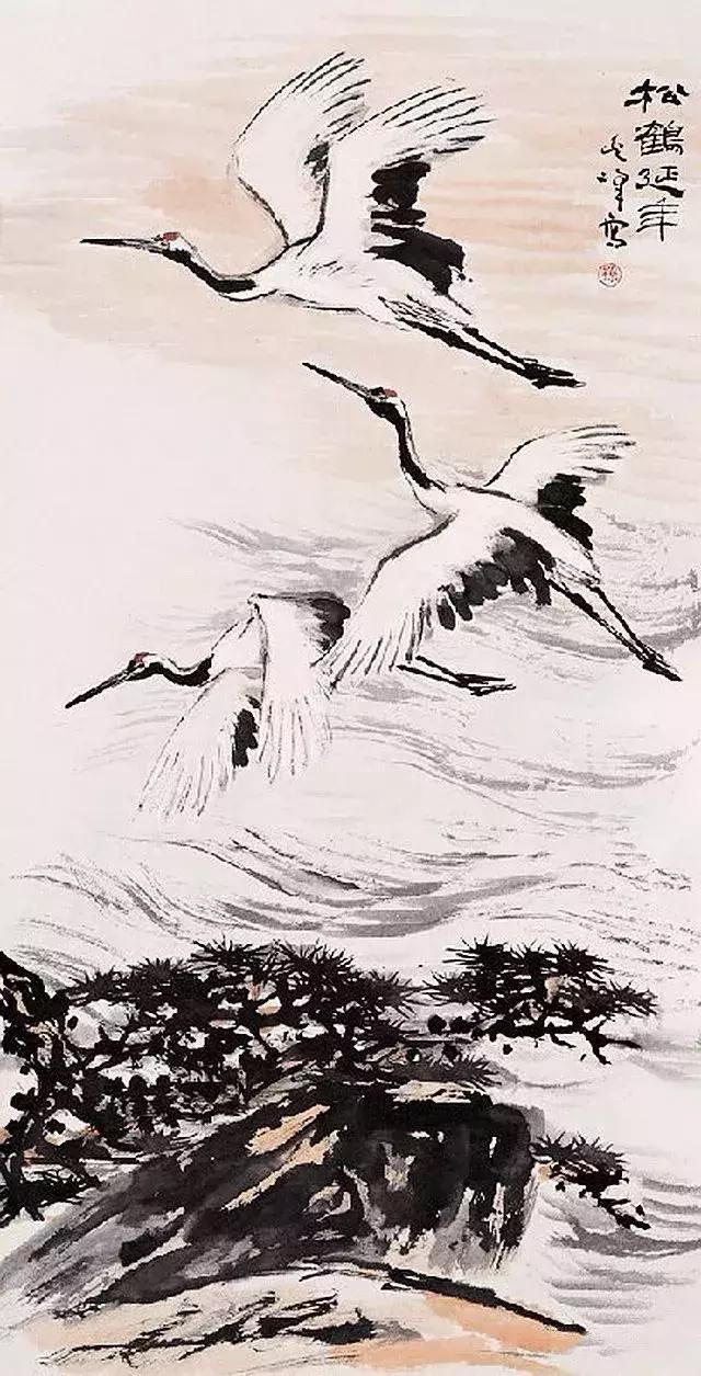 写意仙鹤画法请查收