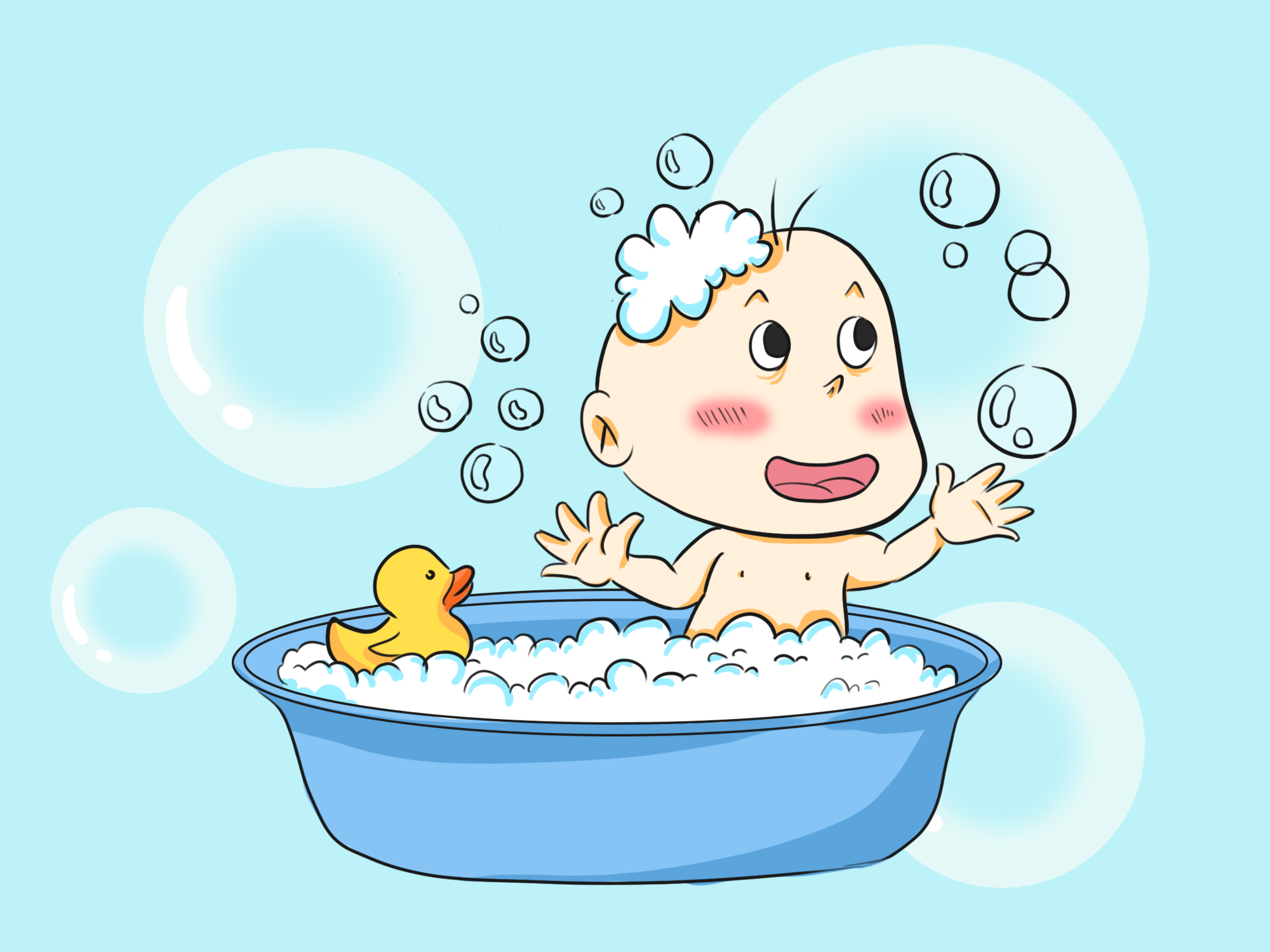 给宝宝洗澡时,如果发现宝宝身体这个地方突出,家长要留心一些