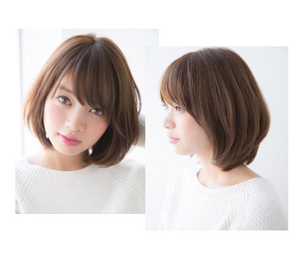 这两款也同样是波波头短发,但层次修剪是从后脑勺位置开始,蓬松的位置