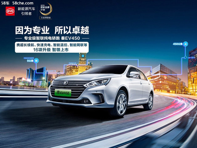 比亚迪e5 450、秦EV 450、宋EV 400上市