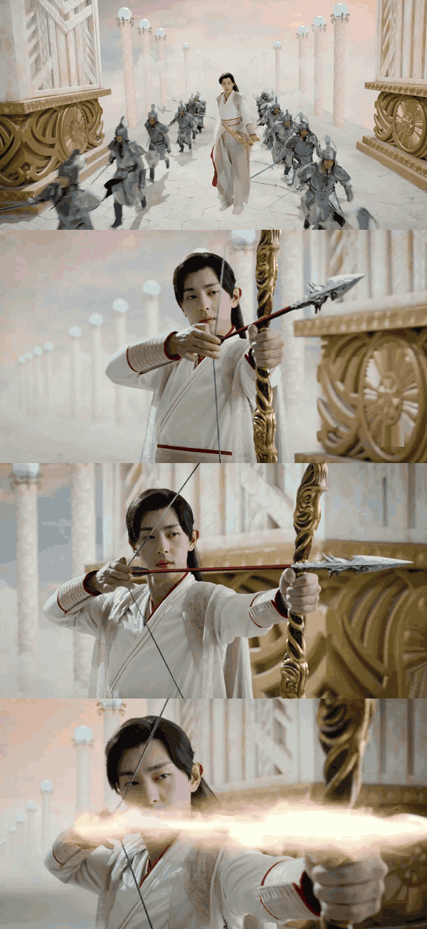 旭凤六次拉弓射箭,前4次意气风发,第5次让锦觅怎么也看不够