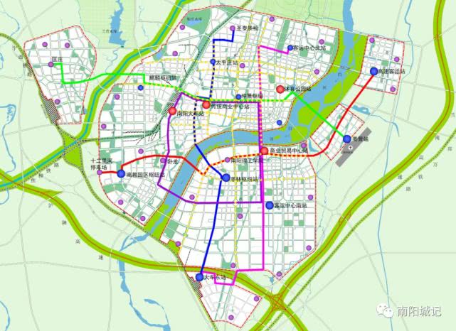 南阳大桥东),客运北站(信臣路北南都路东),客运西站(北京路与麒麟路