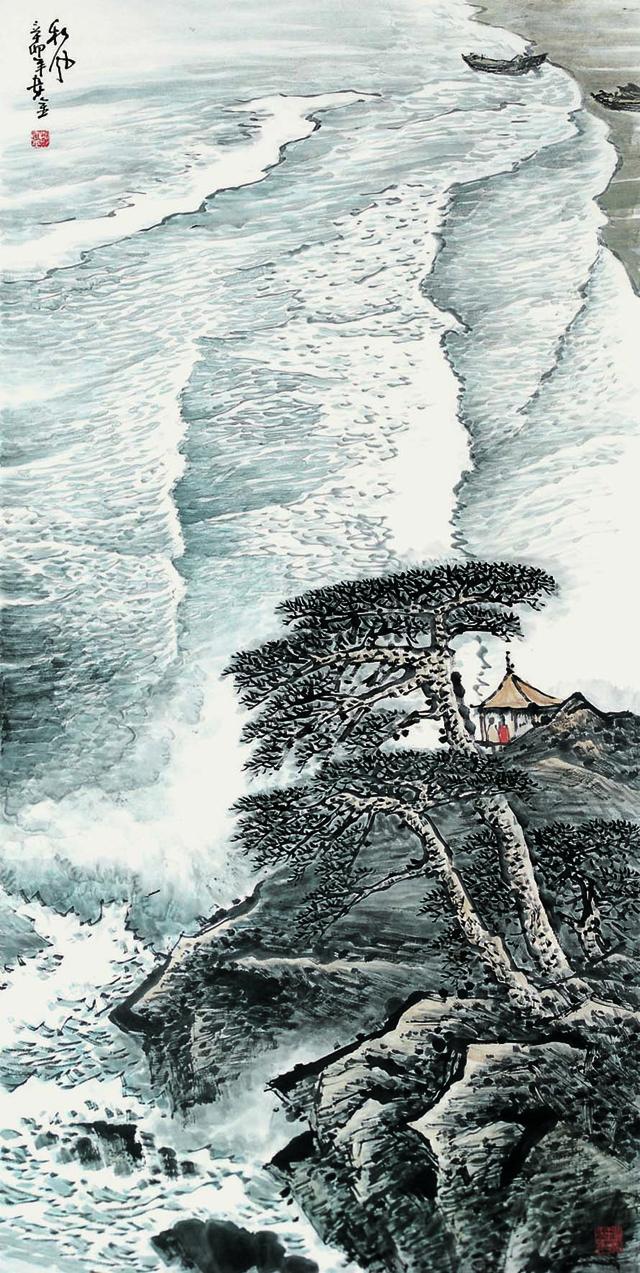 水墨大海,可以观,可以听!——山东陶安金作品赏析!