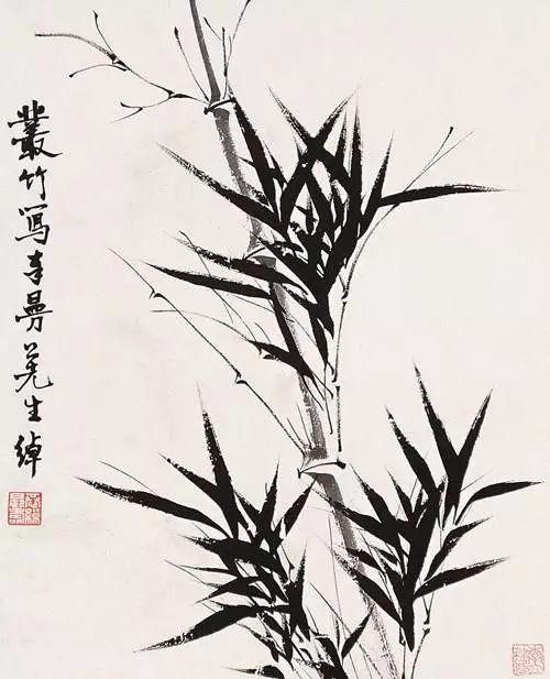 中国现代书画大师叶恭绰笔下的竹子