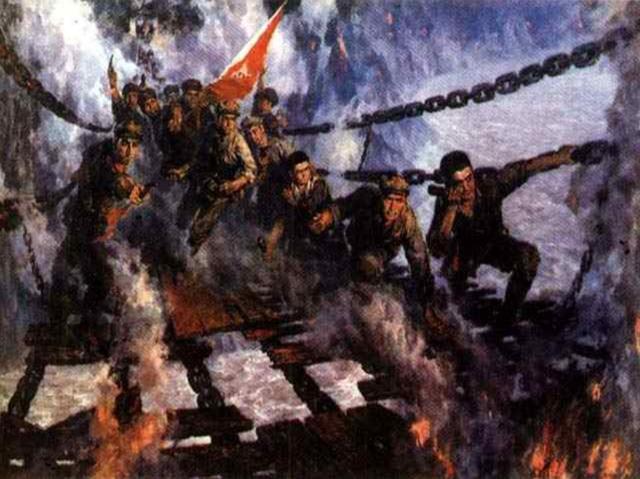 红军万里长征,飞夺泸定桥时敌军为何只拆木板,而不炸毁铁索呢