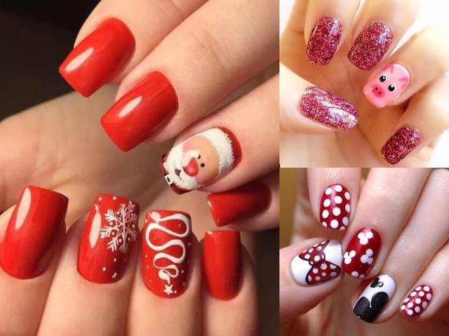 美甲|红色|波点_新浪新闻