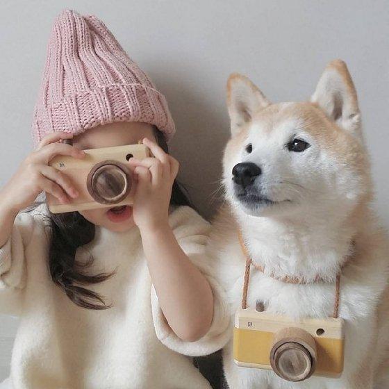 9岁老狗和2岁萌娃连玩具都要一模一样