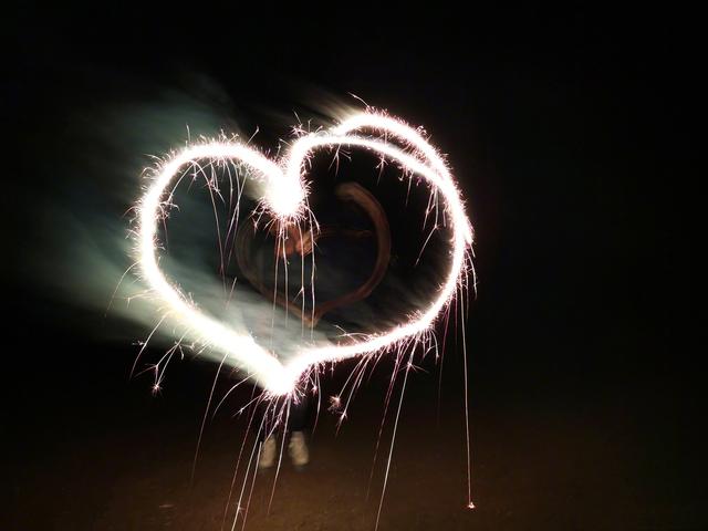 吴奇隆零点用烟花比心,为刘诗诗庆生,网友调侃:在玩仙女棒吗?