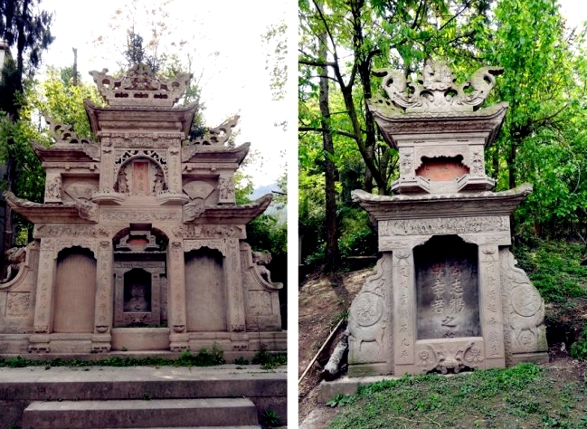 这些墓群中,最有看点的是向氏兄弟父亲的墓,这座墓建于民国五年,牌坊