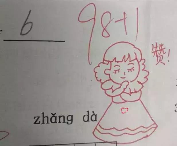 小学生语文试卷火了看到老师的评语后网友耽误的漫画家