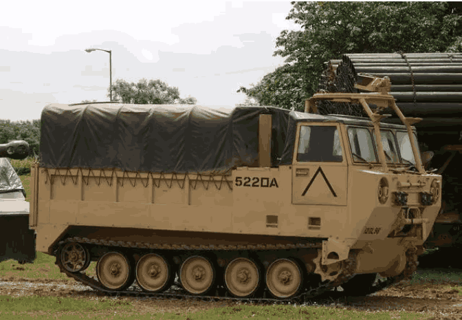 原型车的装甲厚度为12～38毫米,而为了能够多运货物,m548型履带式货车