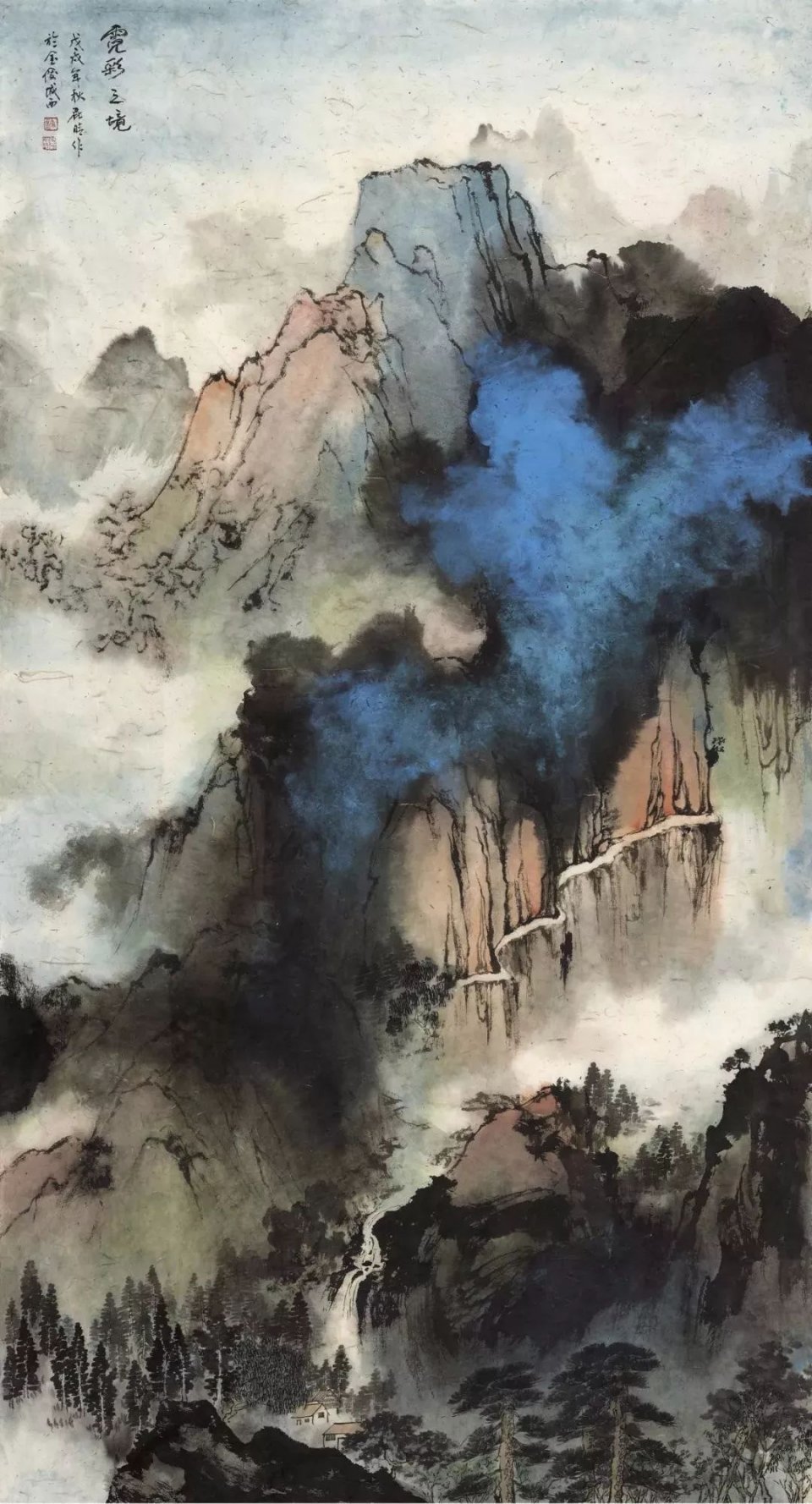 境生于心超乎时空看女画家许丽晴的泼彩山水画