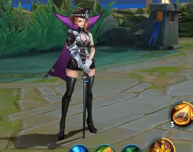 王者荣耀 抢先看米莱狄288皮肤效果展示,换上了黑色紧身衣