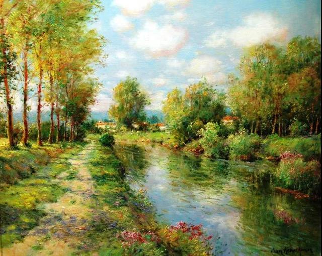 法国画家笔下的风景油画这色彩太美了