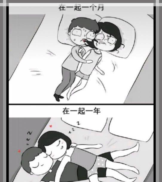 情侣在一起一个月vs一年,在真正爱的人面前才是最真实的自己|漫画|小