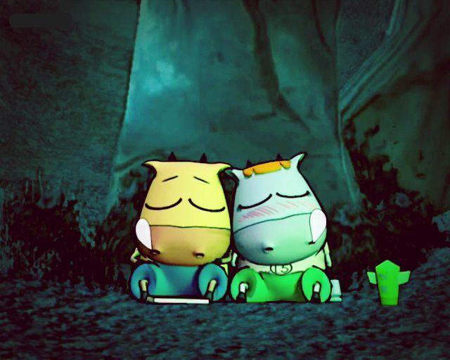 这是国产动漫中的一对老cp,在《我叫mt》中哀木涕与傻馒经历了种种,从