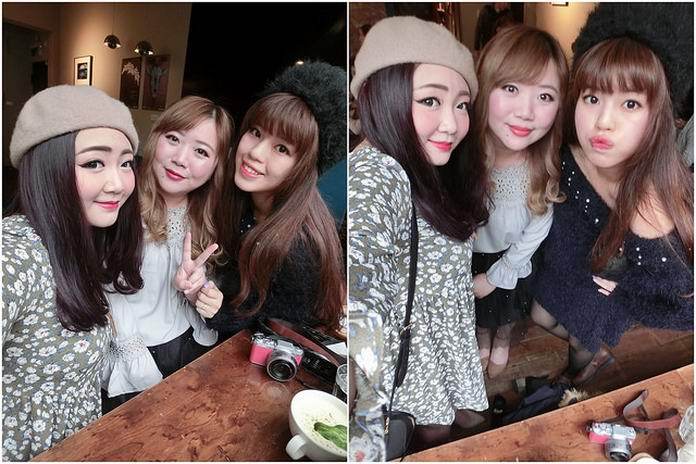 3位胖女孩聚餐咖啡厅!不同身形,不同风格都穿的美美的!