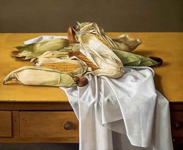 河北大学工艺美院教师陈占恒超写实油画作品欣赏