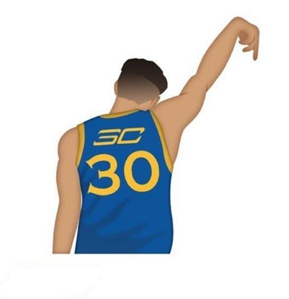 库里投三分庆祝背影的emoji表情库里获得总冠军带着妻子与孩子参加