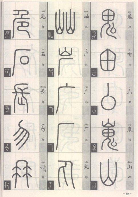 篆书入门的钥匙说文解字部首