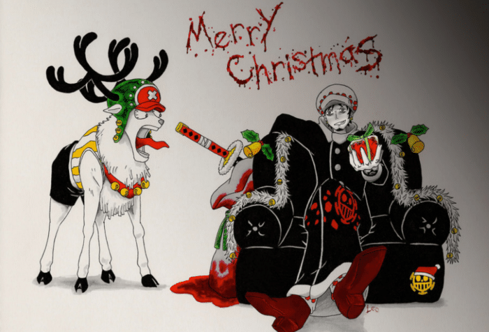 海贼王路飞邀请圣诞麋鹿入伙乌索普在堆雪人索隆满不在乎