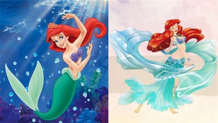 爱丽儿是一条活泼调皮的美人鱼公主,有着一头暗红色的长发,非常的引人